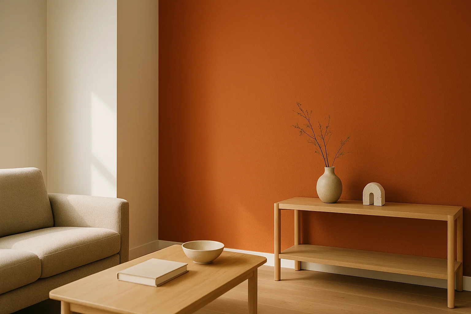 Parede interior colorida